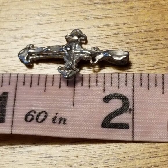 Vintage Silver 925 Cross Crucifix Pendant, Charm, Religious, Dainty - Picture 6 of 9